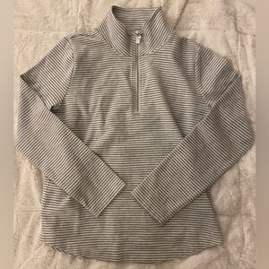 J. Crew Striped Quarter Zip